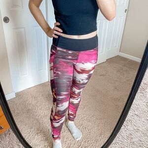 Lululemon Pink Watercolor Leggings 6